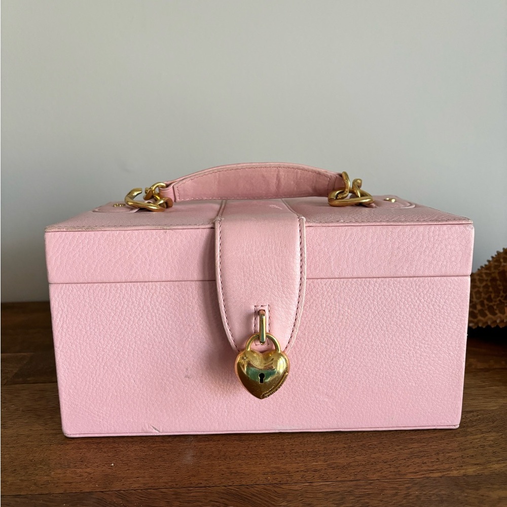 Juicy Couture Pink Leather Vintage Jewelry Box y2k